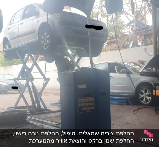 במהלך הטיפול...הרכב הימני מאזדה 3 ספיריט מנוע 2000